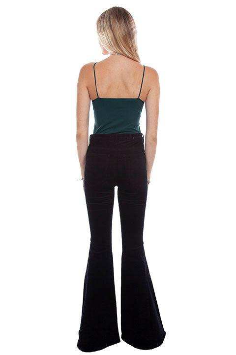 Scully Leather Honey Creek Black Corduroy Bell Bottom Pants - Scully Leather - Flyclothing LLC