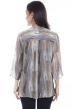 Honey Creek Stone Pull Over Tie Neck Blouse W/Tassle - Scully Leather - Flyclothing LLC