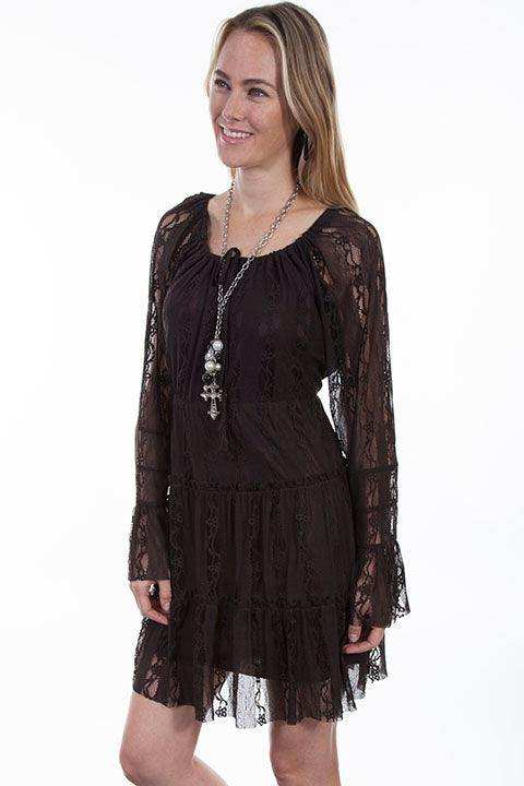 Scully CHOCOLATE LACE DRESS - Scully Leather - Flyclothing LLC