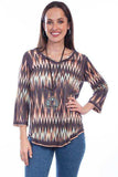 Scully Microfiber Print Reversible Top - Scully Leather - Flyclothing LLC