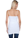 Scully WHITE LONG SEAMLESS CAMISOLE (5 PACK) - Scully Leather - Flyclothing LLC