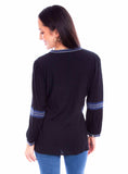 Scully Leather Black Embroidered Blouse - Scully Leather - Flyclothing LLC