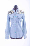 Scully Leather Honey Creek Denim Horse Print Denim Top - Scully Leather - Flyclothing LLC