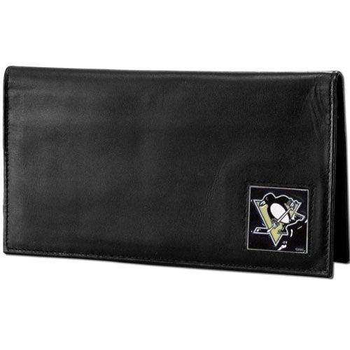 Pittsburgh Penguins® Deluxe Leather Checkbook Cover - Siskiyou Buckle - Flyclothing LLC
