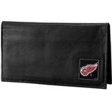 Detroit Red Wings® Deluxe Leather Checkbook Cover - Siskiyou Buckle - Flyclothing LLC