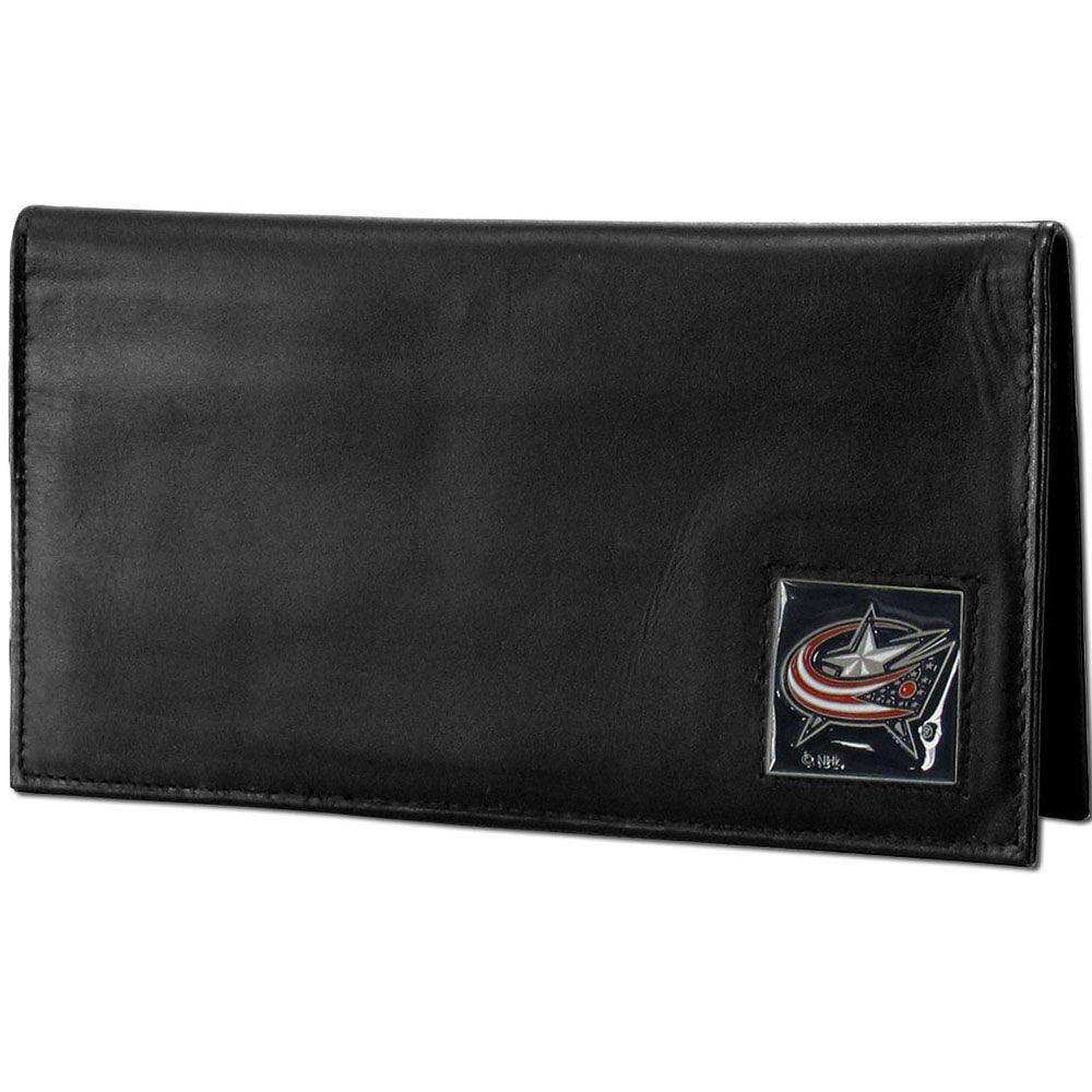 Columbus Blue Jackets® Deluxe Leather Checkbook Cover - Siskiyou Buckle - Flyclothing LLC