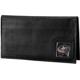 Columbus Blue Jackets® Deluxe Leather Checkbook Cover - Siskiyou Buckle - Flyclothing LLC