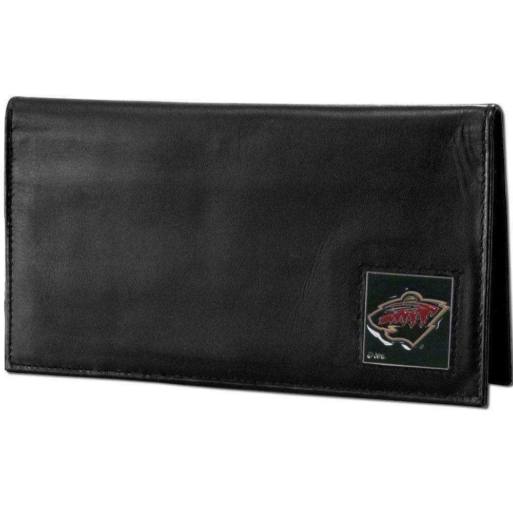 Minnesota Wild® Deluxe Leather Checkbook Cover - Siskiyou Buckle - Flyclothing LLC