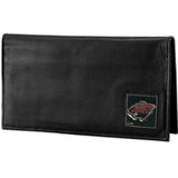 Minnesota Wild® Deluxe Leather Checkbook Cover - Siskiyou Buckle - Flyclothing LLC