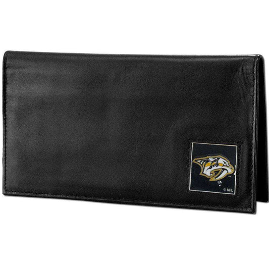 Nashville Predators® Deluxe Leather Checkbook Cover - Siskiyou Buckle - Flyclothing LLC