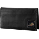 Anaheim Ducks® Deluxe Leather Checkbook Cover - Siskiyou Buckle - Flyclothing LLC