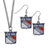 New York Rangers® Dangle Earrings and Chain Necklace Set - Siskiyou Buckle - Flyclothing LLC