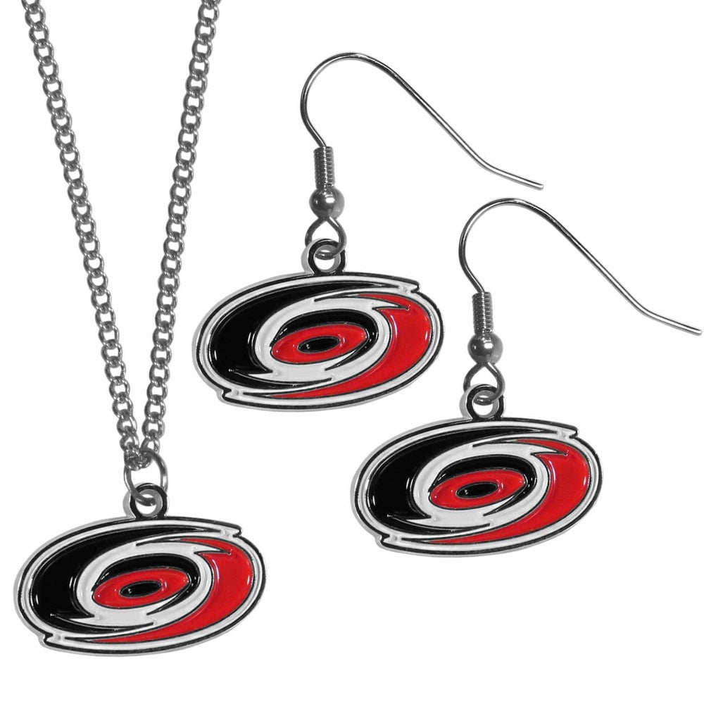 Carolina Hurricanes® Dangle Earrings and Chain Necklace Set - Siskiyou Buckle - Flyclothing LLC