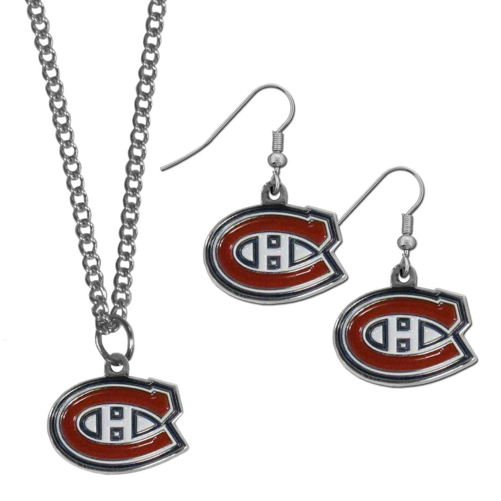 Montreal Canadiens® Dangle Earrings and Chain Necklace Set - Siskiyou Buckle - Flyclothing LLC