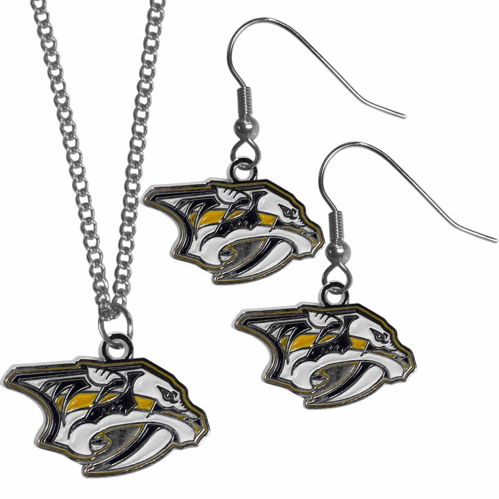 Nashville Predators® Dangle Earrings and Chain Necklace Set - Siskiyou Buckle - Flyclothing LLC