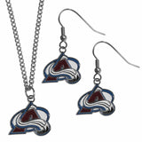 Colorado Avalanche® Dangle Earrings and Chain Necklace Set - Siskiyou Buckle - Flyclothing LLC