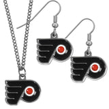 Philadelphia Flyers® Dangle Earrings and Chain Necklace Set - Siskiyou Buckle - Flyclothing LLC