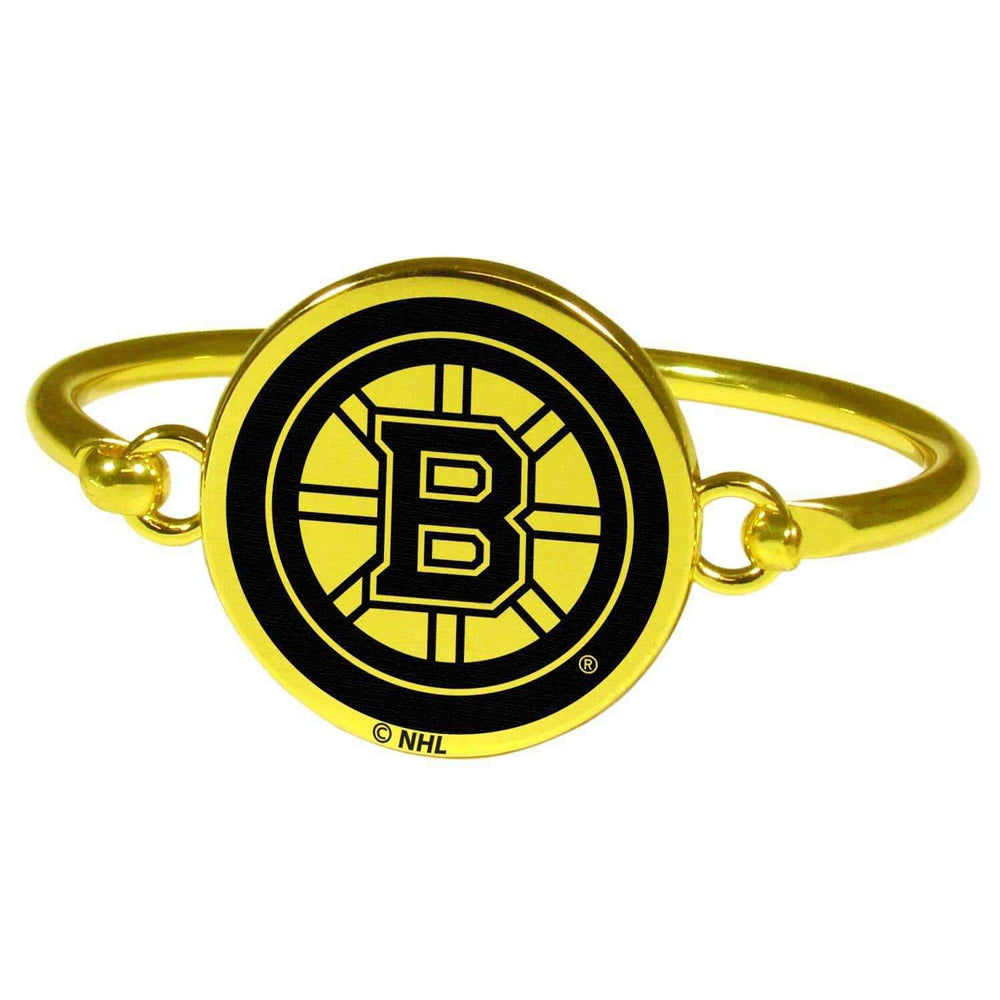 Boston Bruins® Gold Tone Bangle Bracelet - Siskiyou Buckle - Flyclothing LLC