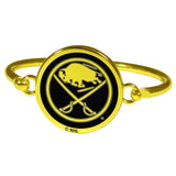 Buffalo Sabres® Gold Tone Bangle Bracelet - Siskiyou Buckle - Flyclothing LLC