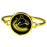 Vancouver Canucks® Gold Tone Bangle Bracelet - Siskiyou Buckle - Flyclothing LLC