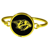 Nashville Predators® Gold Tone Bangle Bracelet - Siskiyou Buckle - Flyclothing LLC