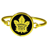 Toronto Maple Leafs® Gold Tone Bangle Bracelet - Siskiyou Buckle - Flyclothing LLC