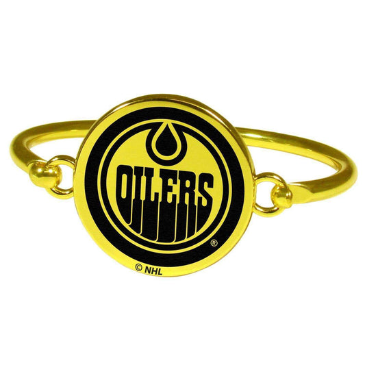Edmonton Oilers® Gold Tone Bangle Bracelet - Siskiyou Buckle - Flyclothing LLC