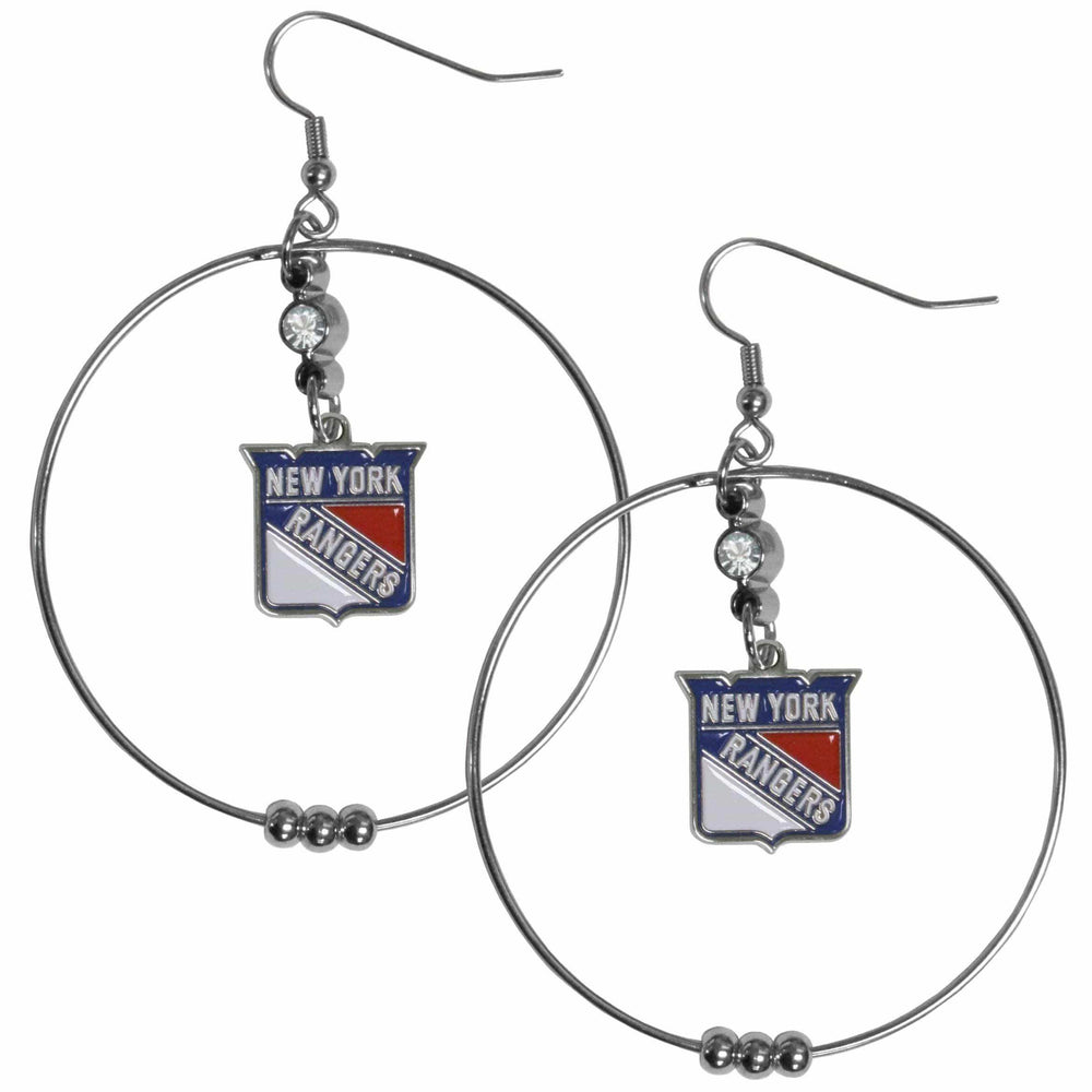New York Rangers® 2 Inch Hoop Earrings - Siskiyou Buckle - Flyclothing LLC