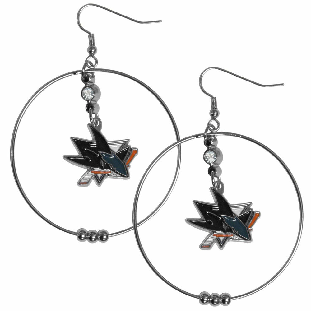 San Jose Sharks® 2 Inch Hoop Earrings - Siskiyou Buckle - Flyclothing LLC