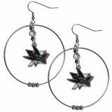 San Jose Sharks® 2 Inch Hoop Earrings - Siskiyou Buckle - Flyclothing LLC