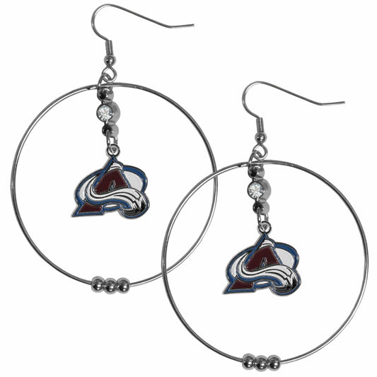 Colorado Avalanche® 2 Inch Hoop Earrings - Siskiyou Buckle - Flyclothing LLC
