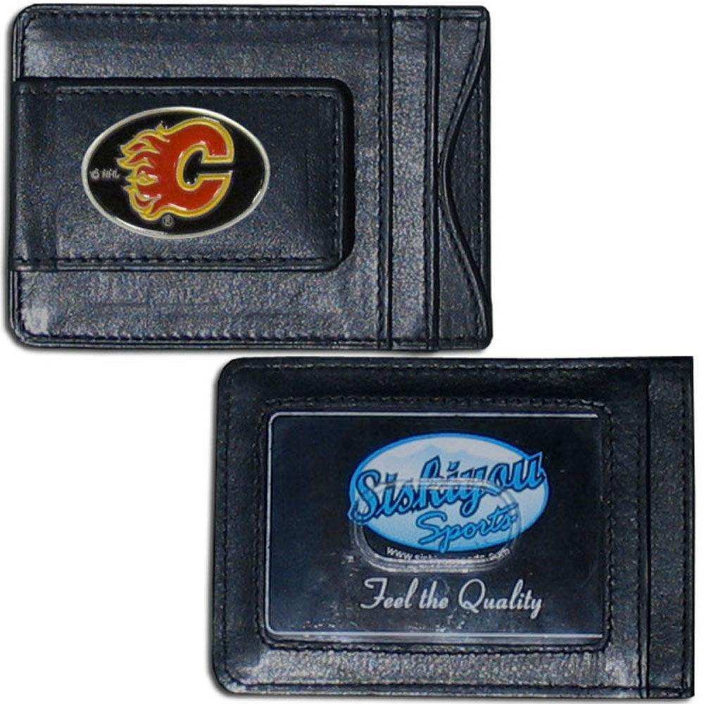 Calgary Flames® Leather Cash & Cardholder - Siskiyou Buckle - Flyclothing LLC