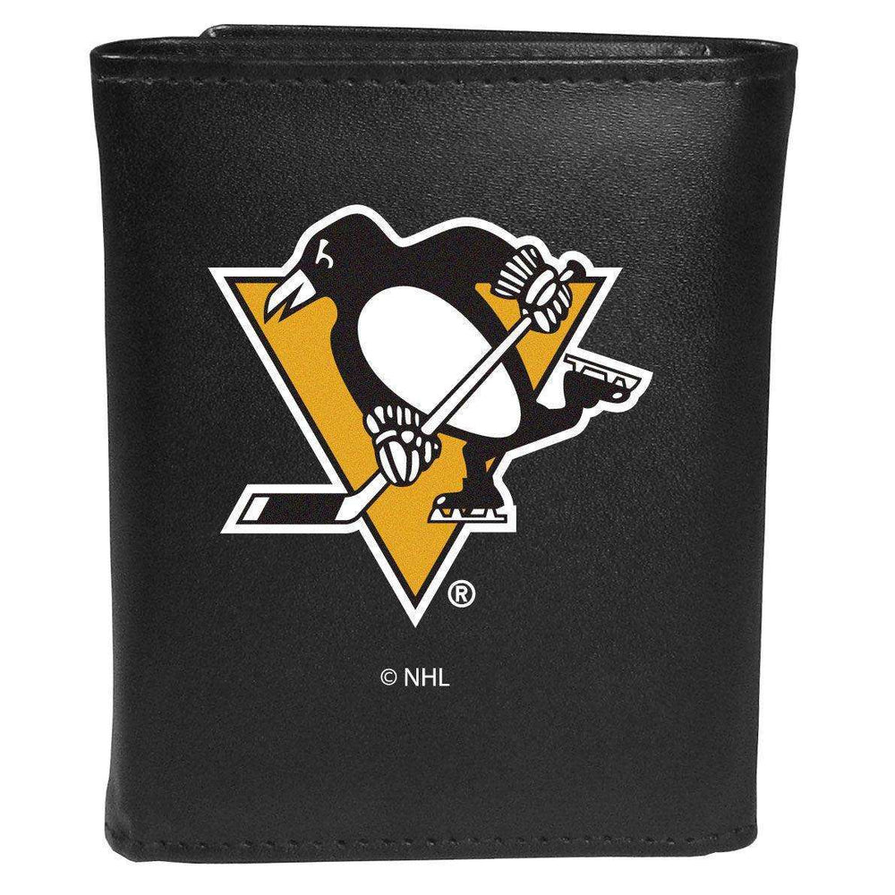 Pittsburgh Penguins® Leather Tri-fold Wallet, Large Logo - Siskiyou Buckle - Flyclothing LLC
