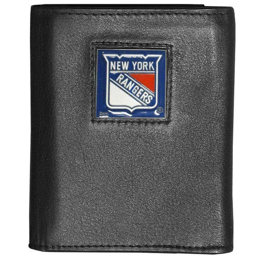 New York Rangers® Deluxe Leather Tri-fold Wallet Packaged in Gift Box - Siskiyou Buckle - Flyclothing LLC