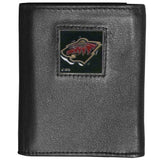 Minnesota Wild® Deluxe Leather Tri-fold Wallet Packaged in Gift Box - Siskiyou Buckle - Flyclothing LLC