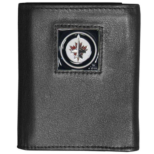 Winnipeg Jets™ Deluxe Leather Tri-fold Wallet - Siskiyou Buckle - Flyclothing LLC