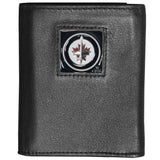 Winnipeg Jets™ Deluxe Leather Tri-fold Wallet - Siskiyou Buckle - Flyclothing LLC