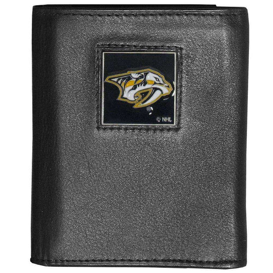 Nashville Predators® Deluxe Leather Tri-fold Wallet - Siskiyou Buckle - Flyclothing LLC
