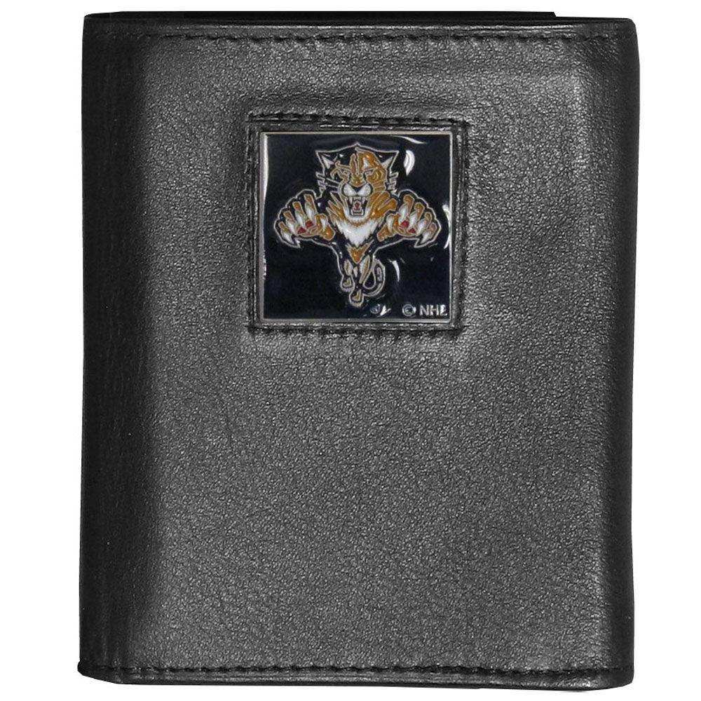 Florida Panthers® Deluxe Leather Tri-fold Wallet - Siskiyou Buckle - Flyclothing LLC