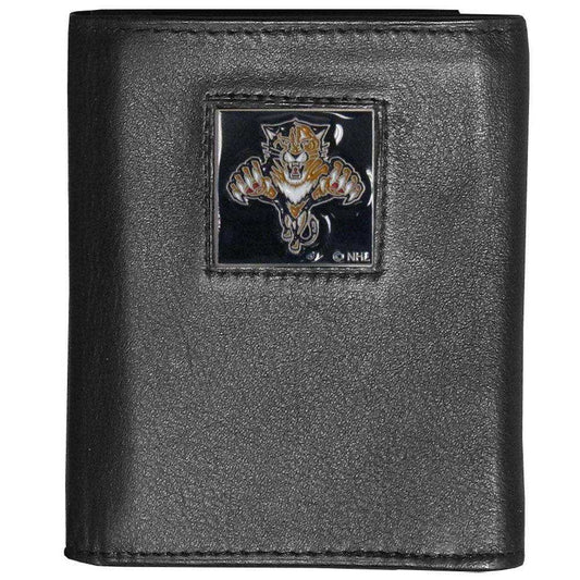 Florida Panthers® Deluxe Leather Tri-fold Wallet - Siskiyou Buckle - Flyclothing LLC