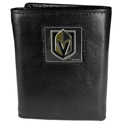 Vegas Golden Knights Leather Tri-fold Wallet - Flyclothing LLC