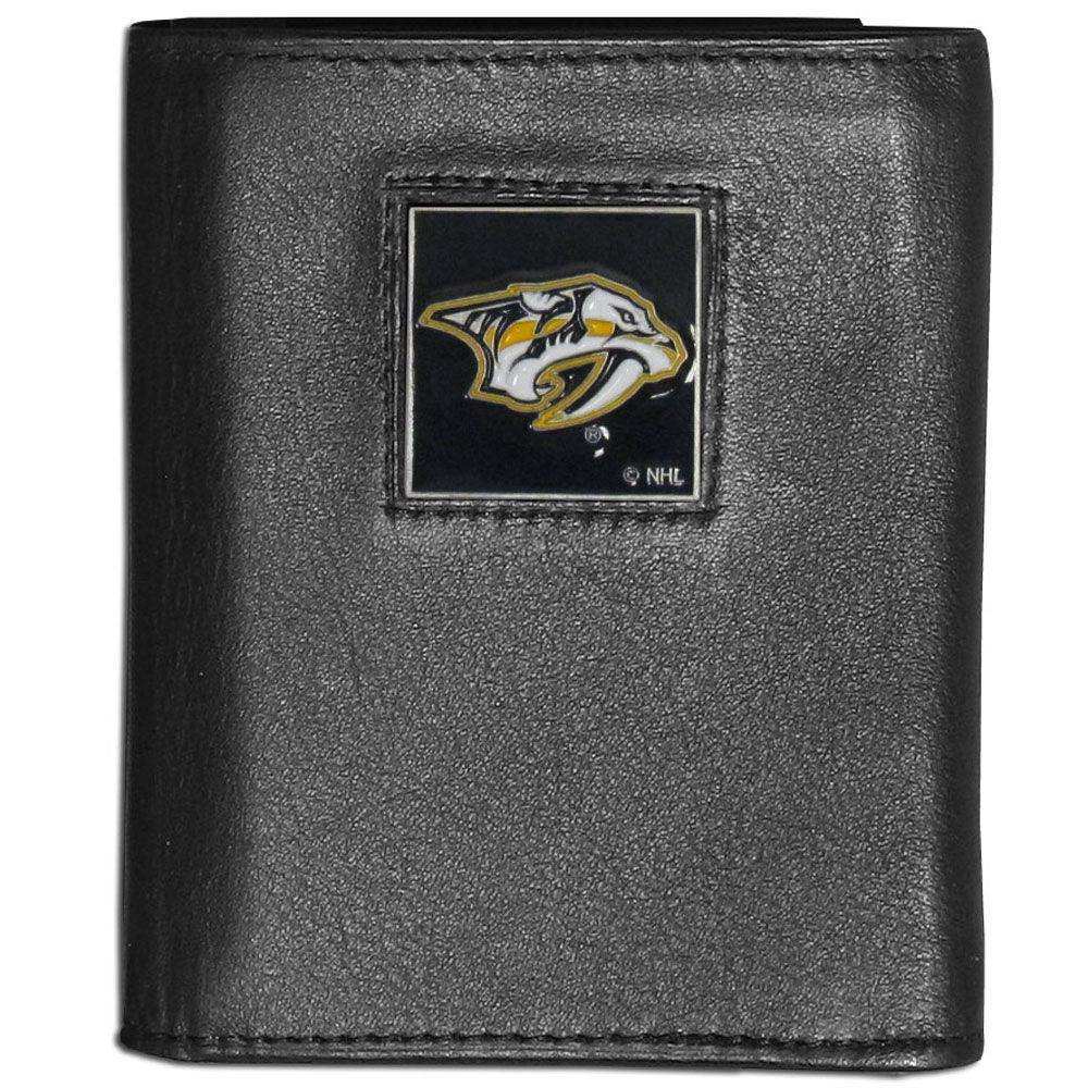 Nashville Predators® Leather Tri-fold Wallet - Siskiyou Buckle - Flyclothing LLC