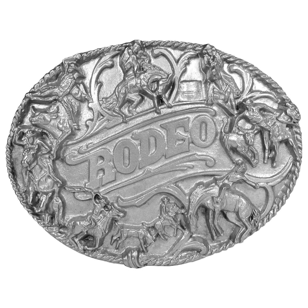 Rodeo Rope Border Antiqued Belt Buckle - Siskiyou Buckle - Flyclothing LLC