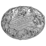 Rodeo Rope Border Antiqued Belt Buckle - Siskiyou Buckle - Flyclothing LLC