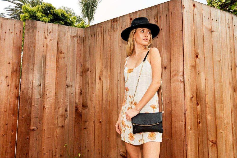 Kiko Leather Flap Clutch - Kiko - Flyclothing LLC