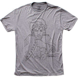 Jimi Hendrix Line Art fitted tri-blend tee - Jimi Hendrix - Flyclothing LLC
