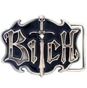 Bitch with Sword Belt Buckle - Siskiyou Buckle - Flyclothing LLC