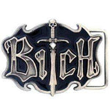 Bitch with Sword Belt Buckle - Siskiyou Buckle - Flyclothing LLC