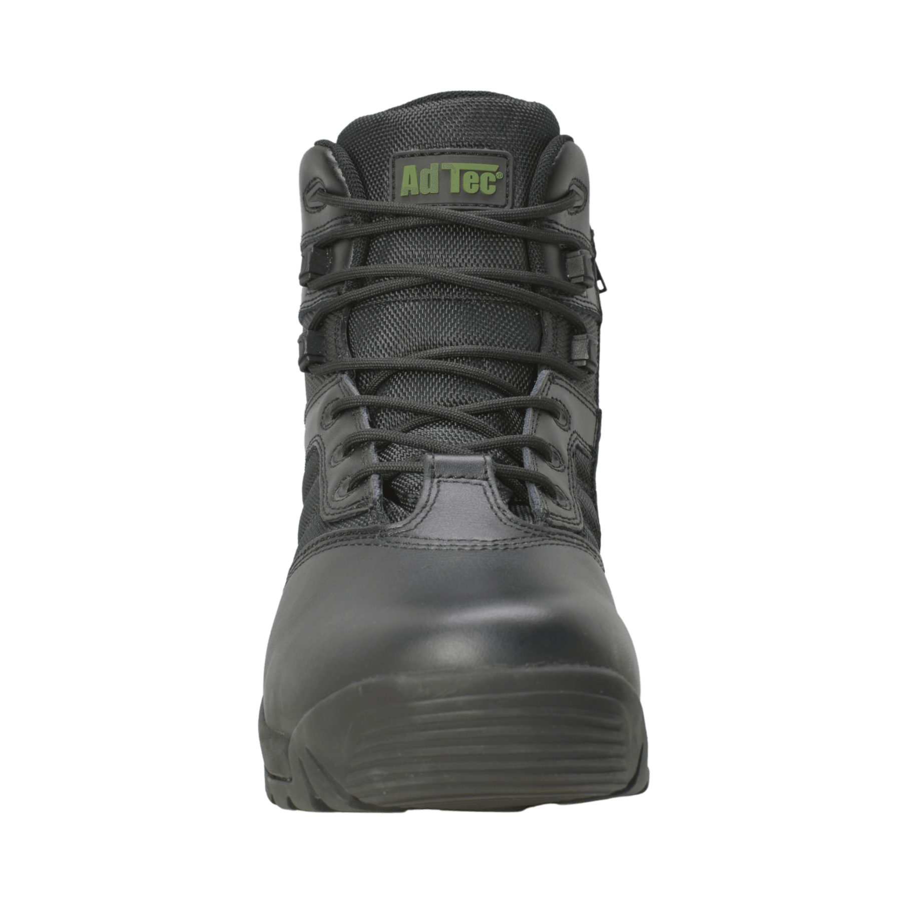 AdTec Men's 6" Full Grain Polishable Leather Side Zipper Tactical Boot Black - Flyclothing LLC
