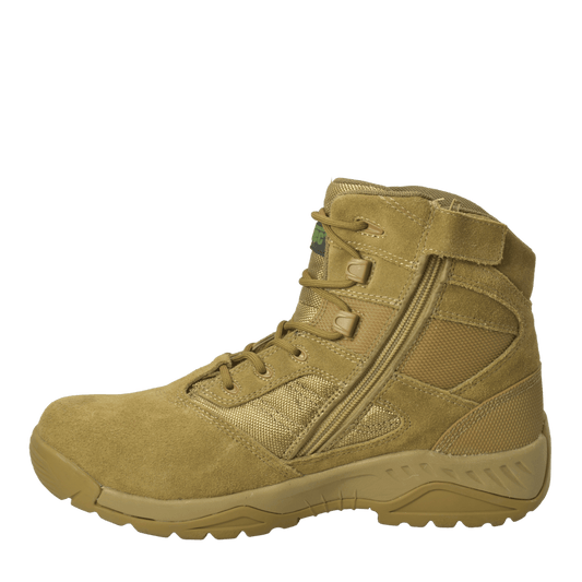 AdTec Men's 6" Suede Leather Side Zipper Tactical Boot Coyote - AdTec